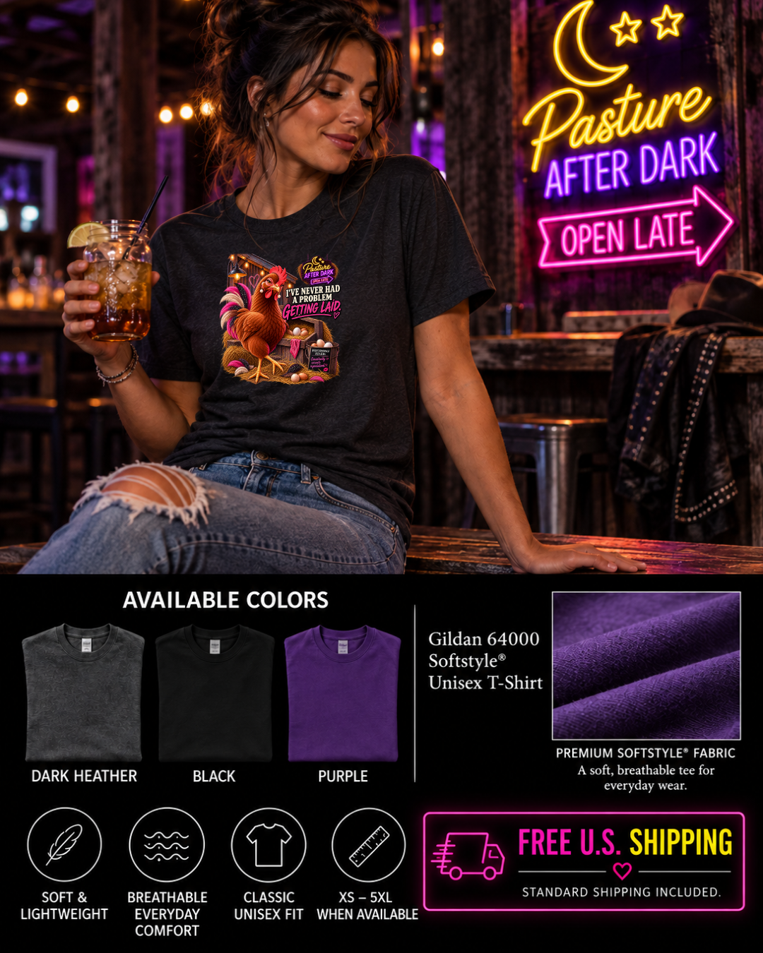 Vivian Never Had a Problem Getting Laid adult chicken shirt mockup