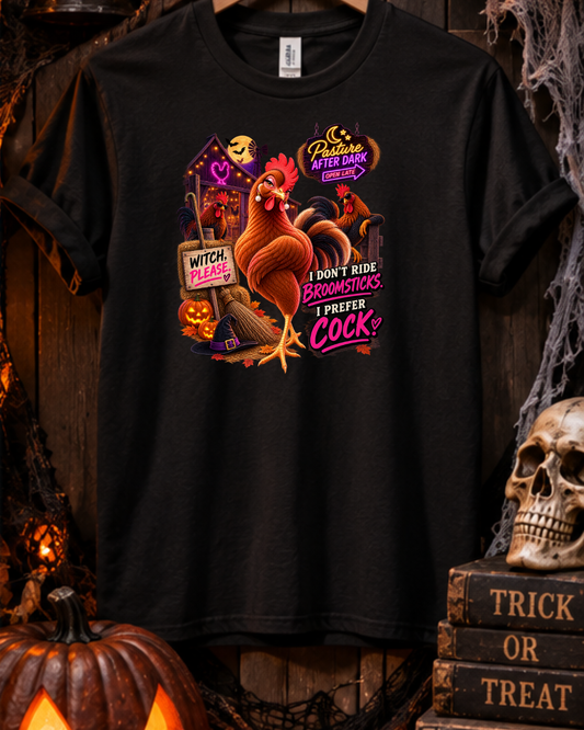 Vivian I Prefer Cock adult chicken Halloween T-shirt