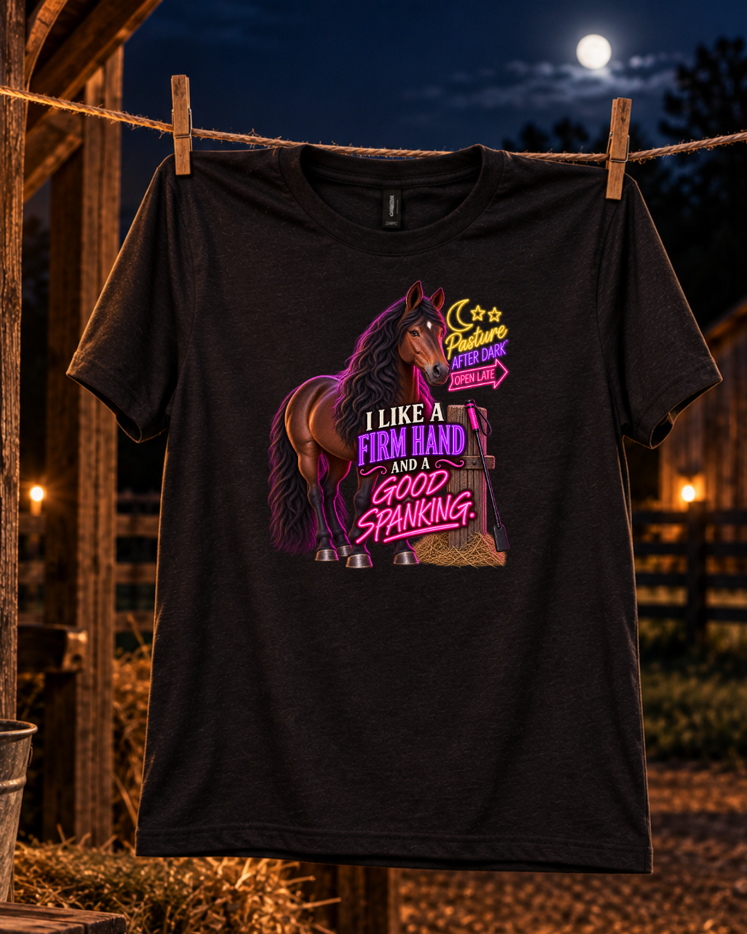 I Like a Firm Hand and a Good Spanking – Gloria Horse T-Shirt — Gloria horse shirt product image
