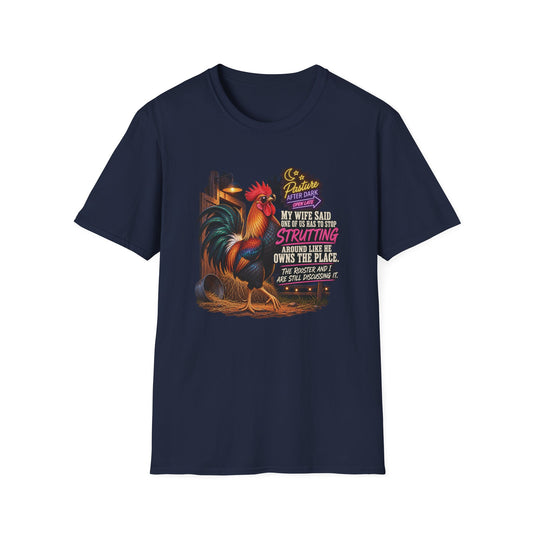 Randy Stop Strutting adult rooster T-shirt
