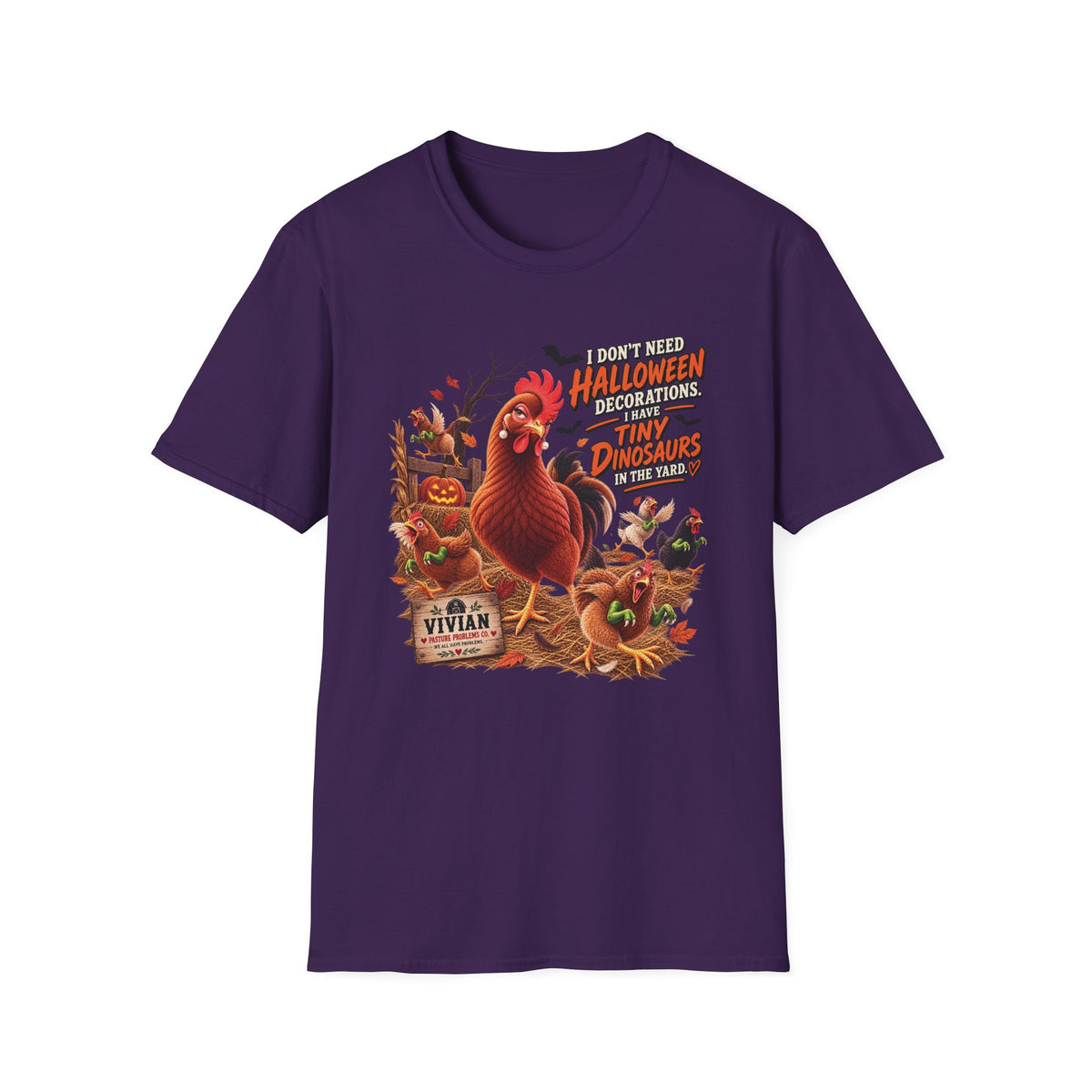 Vivian Tiny Dinosaurs Halloween chicken T-shirt