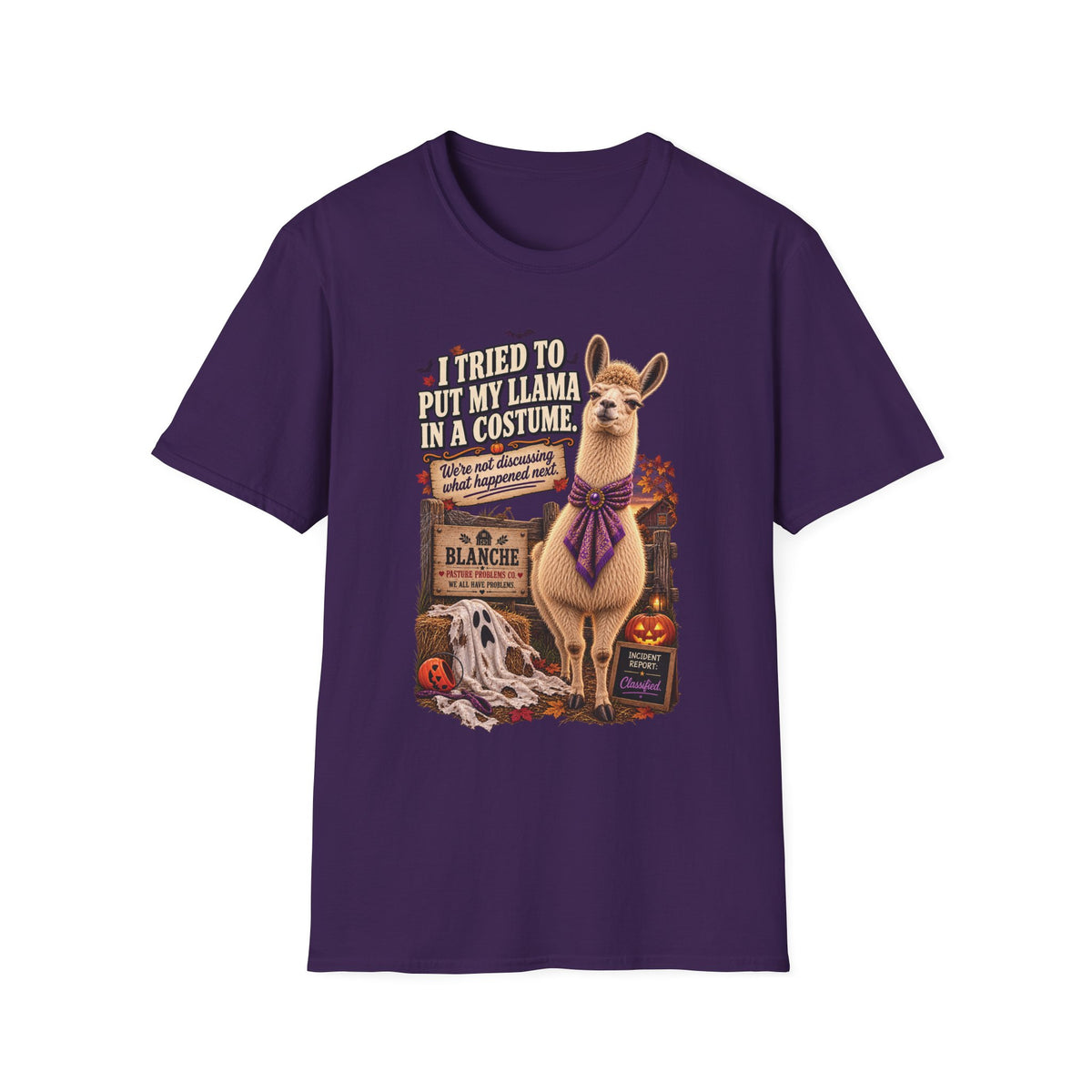 Blanche llama costume Halloween T-shirt
