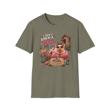 Pasture Problems Co. Pearl pig humor shirt