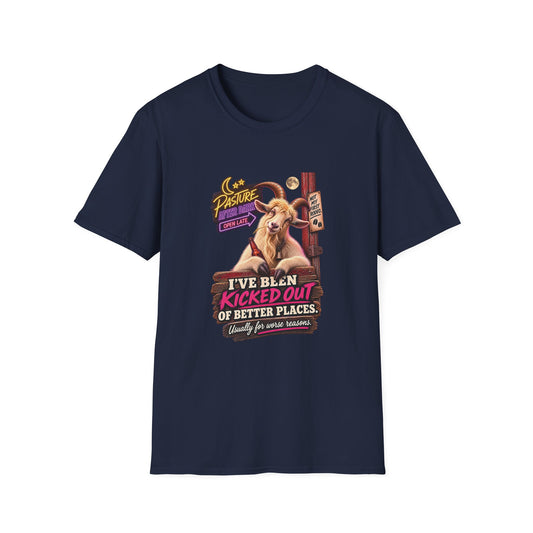 Gary Kicked Out of Better Places adult goat T-shirt