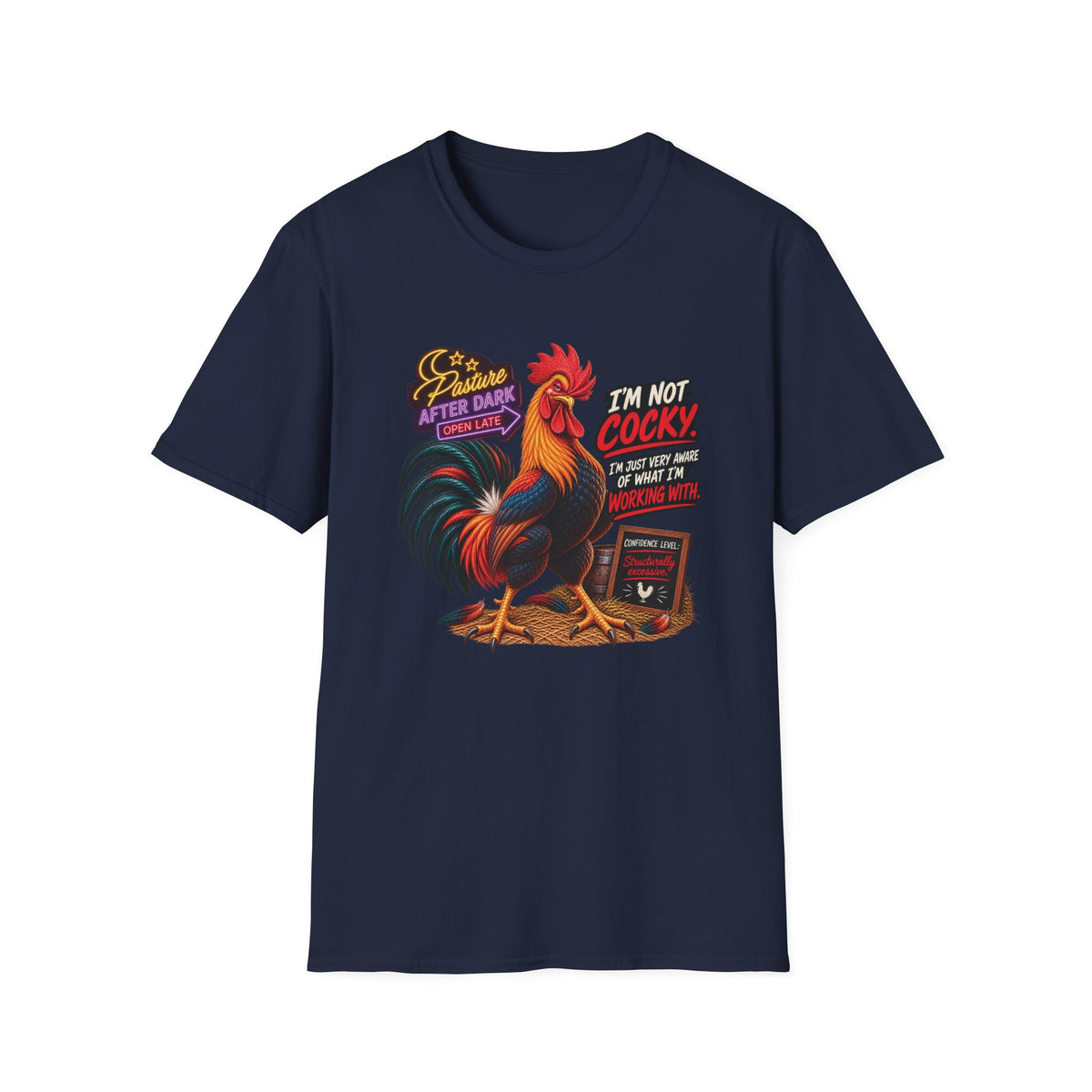 Randy I'm Not Cocky adult rooster T-shirt