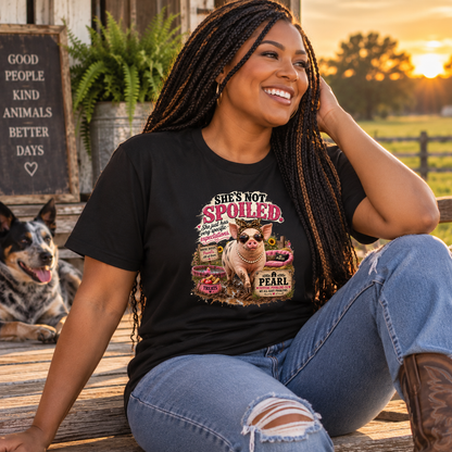 She's Not Spoiled pig shirt product image
