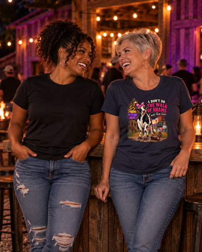Walk of Shame adult farm humor shirt product mockup
