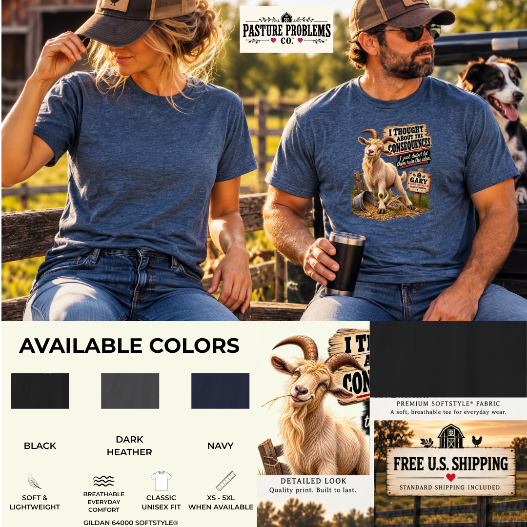 Gary the Goat graphic T-shirt product image