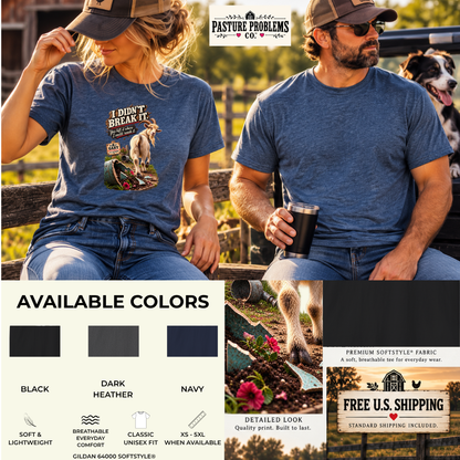 Pasture Problems Co. Gary goat humor T-shirt mockup