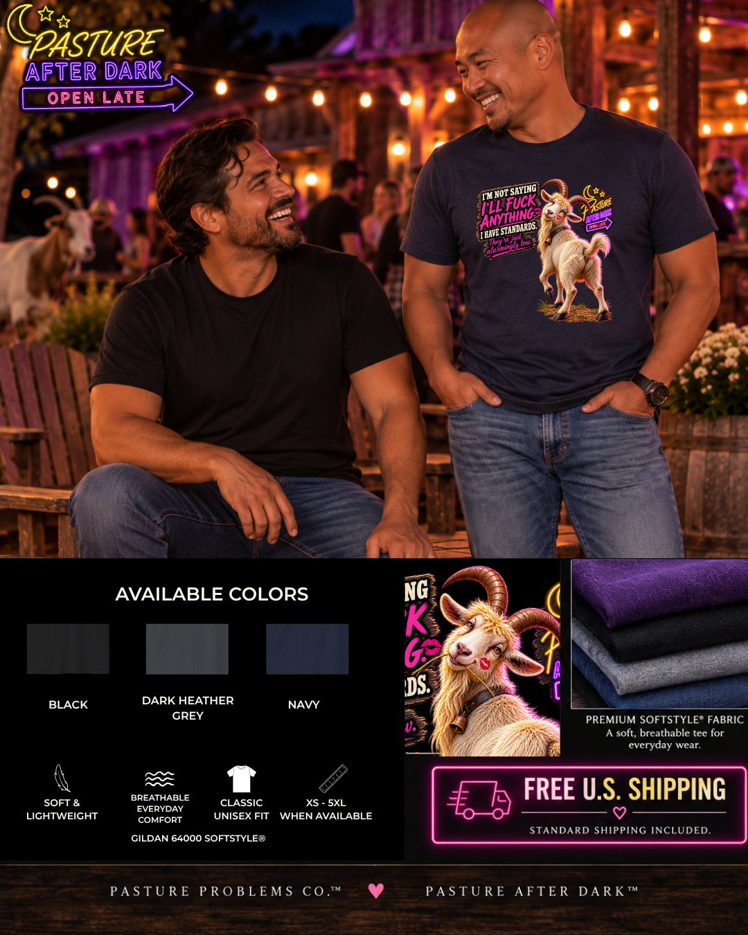 Funny adult goat T-shirt featuring Gary