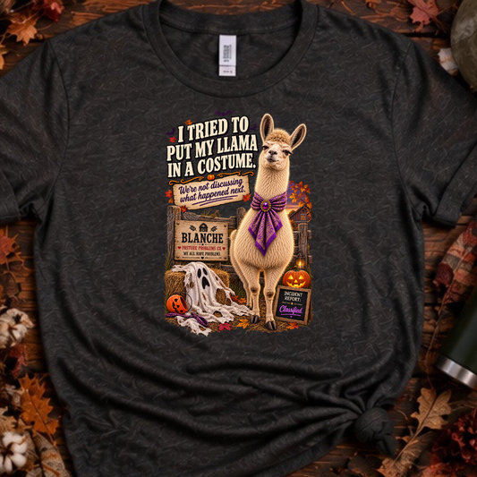 Blanche llama costume Halloween shirt product mockup