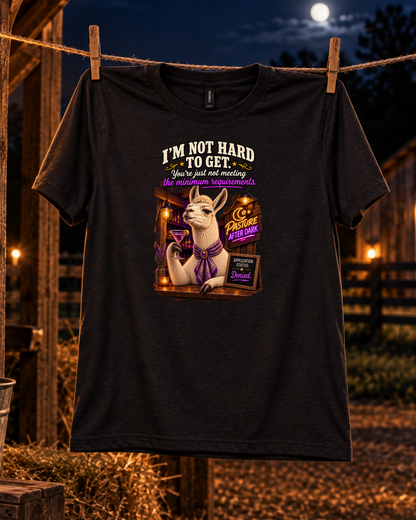 Pasture After Dark Blanche llama humor shirt product image
