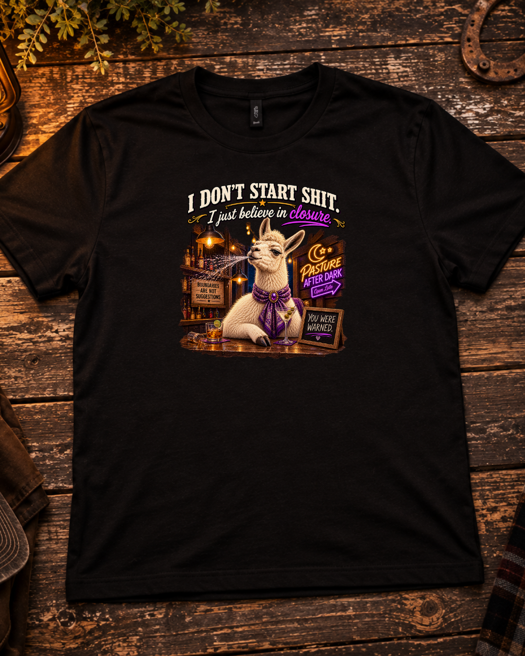 Pasture After Dark Blanche attitude humor shirt