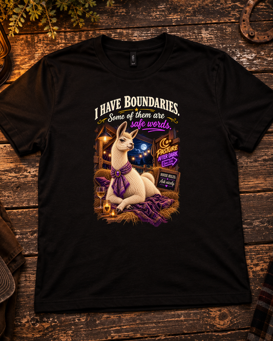 Pasture After Dark Blanche boundaries humor shirt
