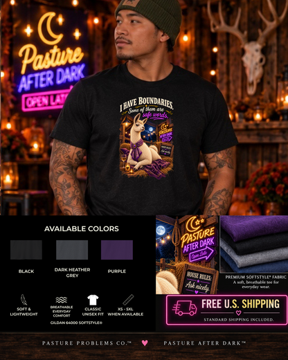 Funny adult llama T-shirt featuring Blanche