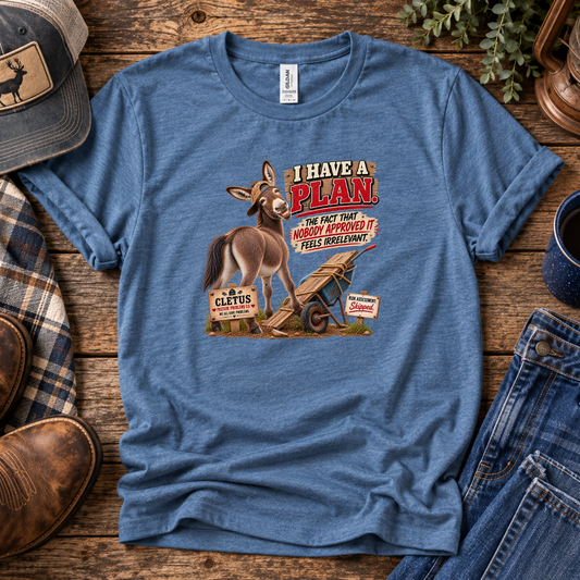 Pasture Problems Co. Cletus donkey humor shirt