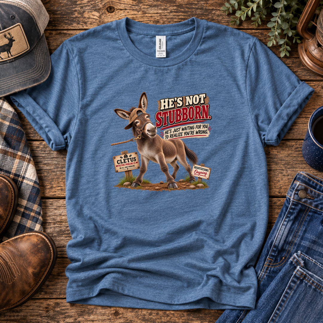 Pasture Problems Co. Cletus donkey humor shirt
