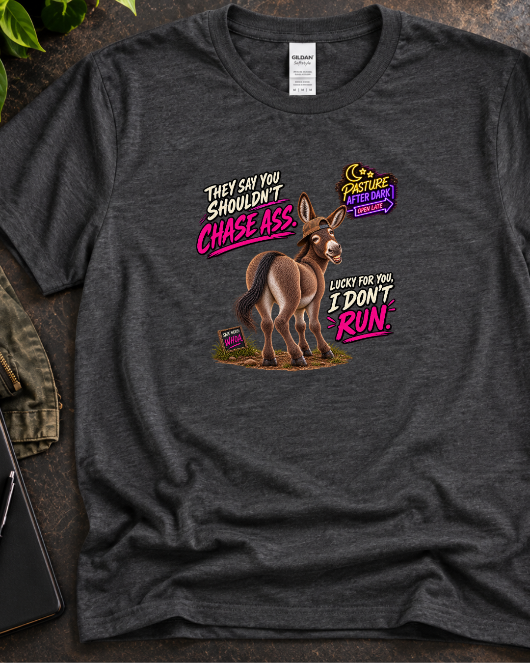 Pasture After Dark Cletus donkey humor shirt product image