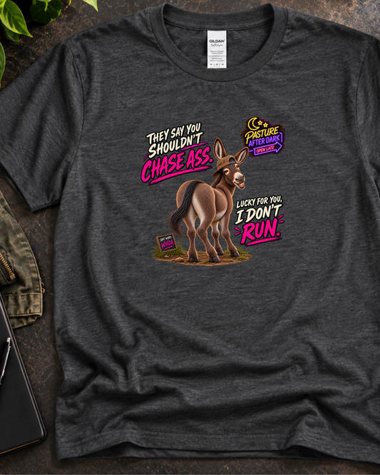 Pasture After Dark Cletus donkey humor shirt product image