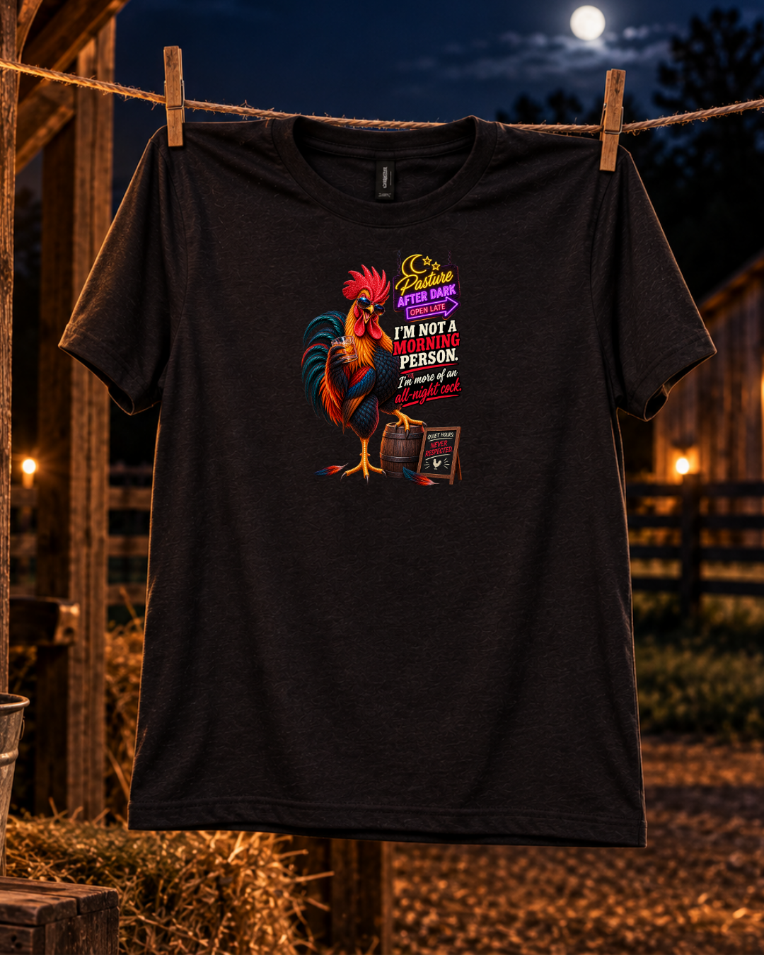 Randy adult poultry humor shirt product image