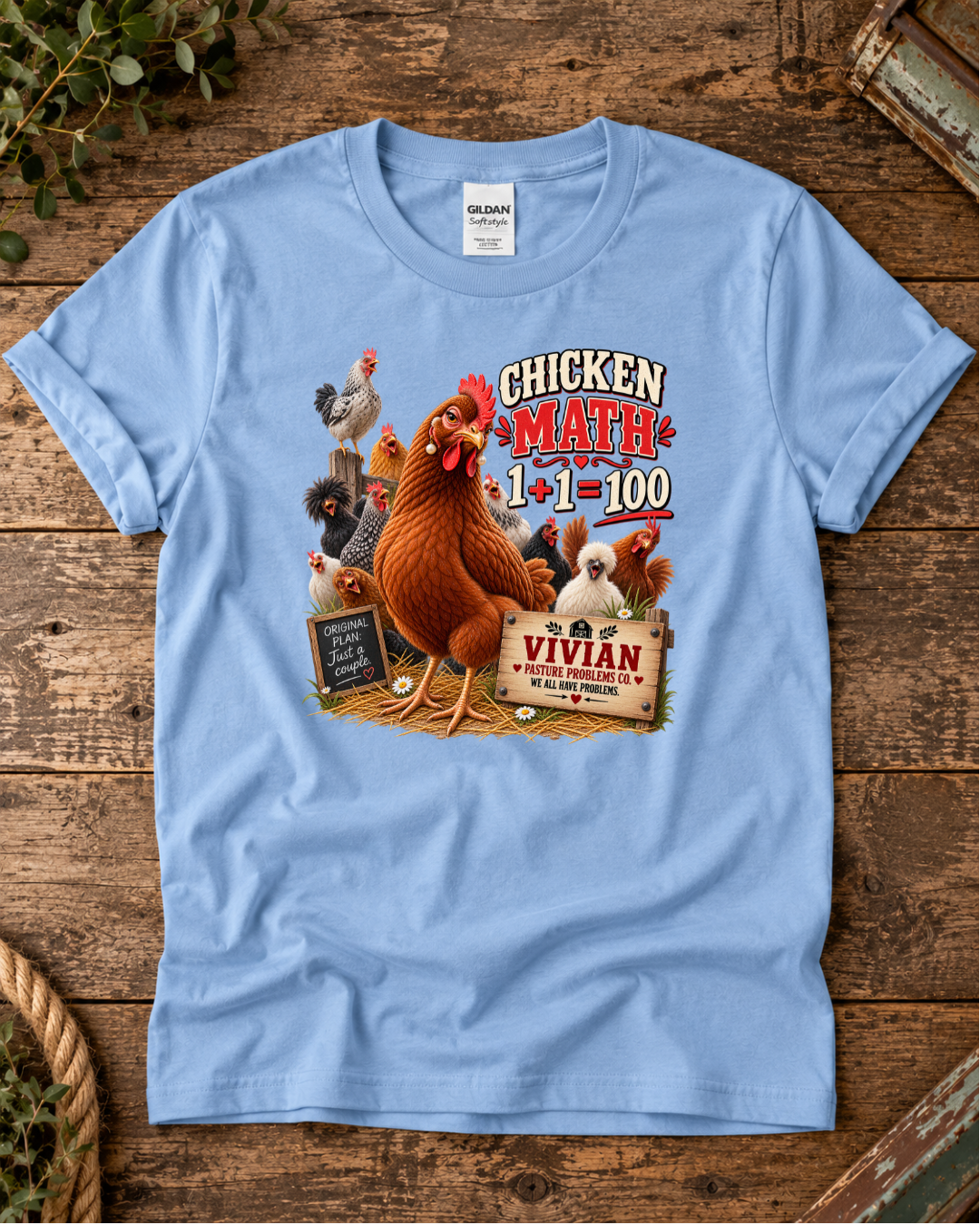 Pasture Problems Co. Vivian chicken keeper humor shirt
