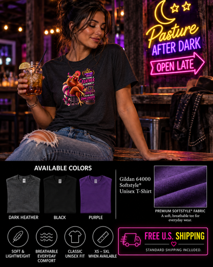 Vivian You Think a Feather Is Kinky adult chicken shirt mockup