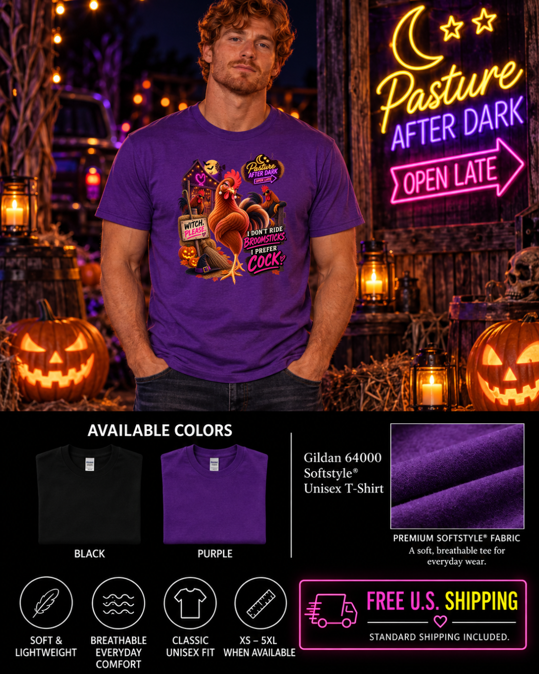 Vivian I Prefer Cock adult Halloween chicken shirt mockup