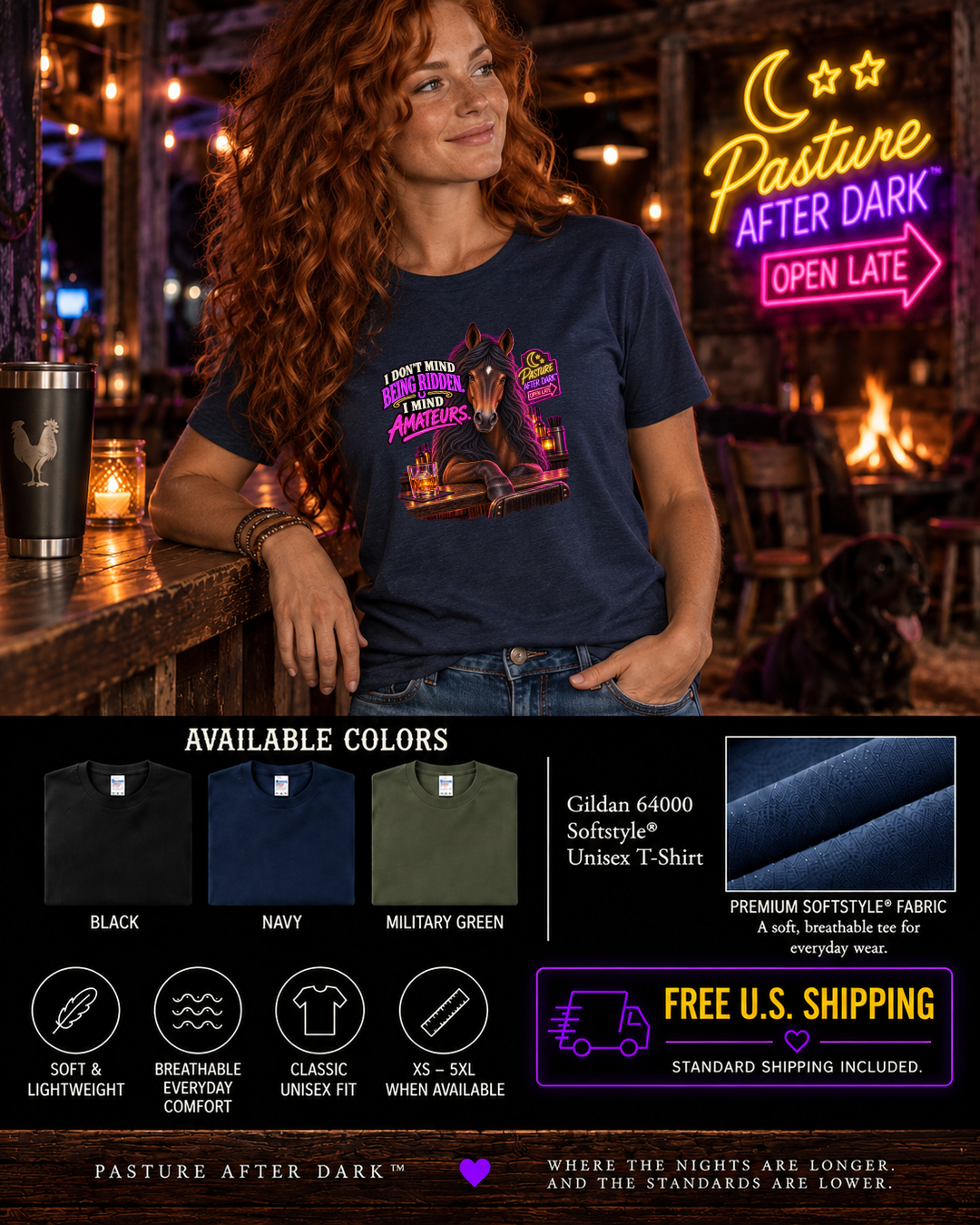 I Don’t Mind Being Ridden I Mind Amateurs – Gloria Horse T-Shirt — Gloria horse shirt product image