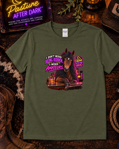 I Don’t Mind Being Ridden I Mind Amateurs – Gloria Horse T-Shirt — Gloria horse shirt product image