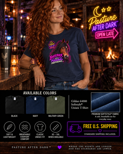 Bareback Is a Personal Preference – Gloria Horse T-Shirt — Gloria horse shirt product image