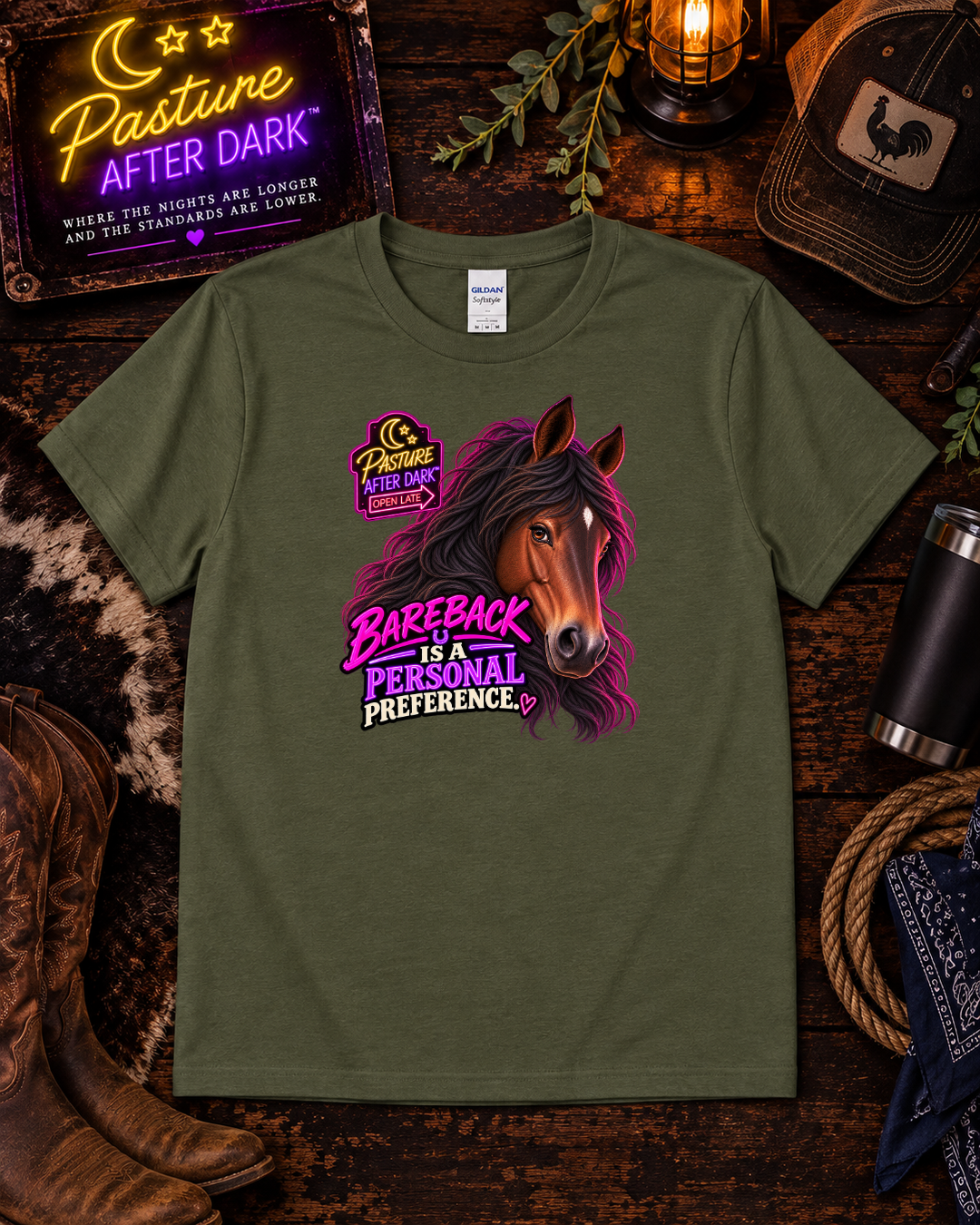 Bareback Is a Personal Preference – Gloria Horse T-Shirt — Gloria horse shirt product image