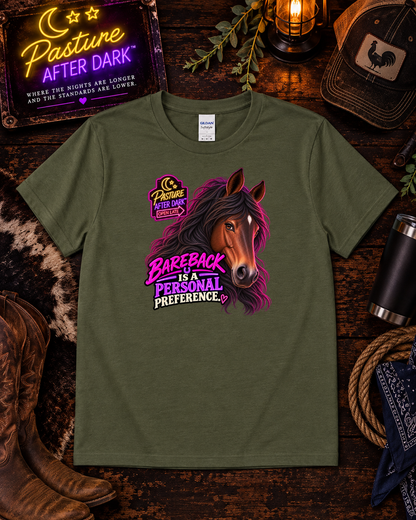 Bareback Is a Personal Preference – Gloria Horse T-Shirt — Gloria horse shirt product image