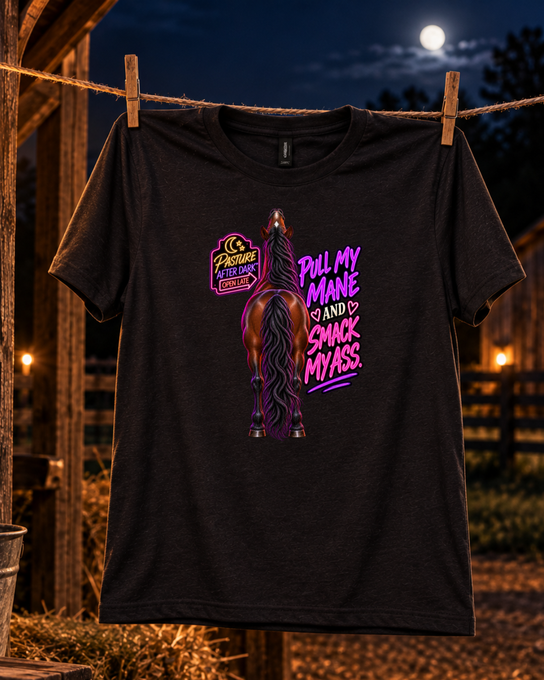 Pull My Mane and Smack My Ass – Gloria Horse T-Shirt — Gloria horse shirt product image