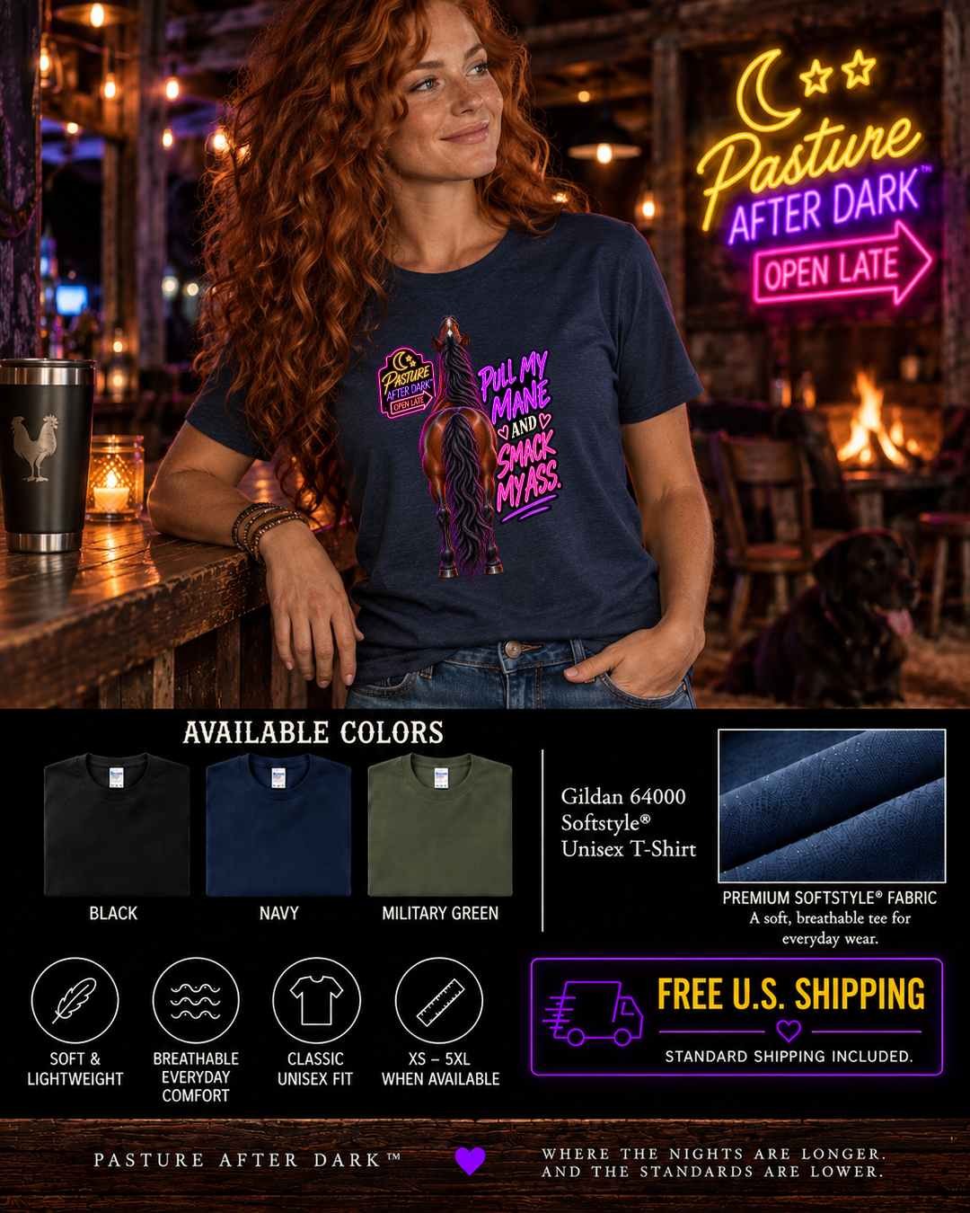 Pull My Mane and Smack My Ass – Gloria Horse T-Shirt — Gloria horse shirt product image
