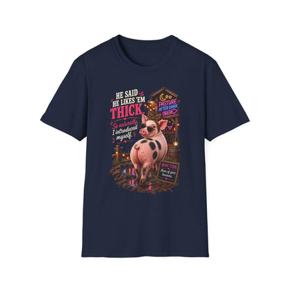 Pasture After Dark Pearl pig humor shirt product image