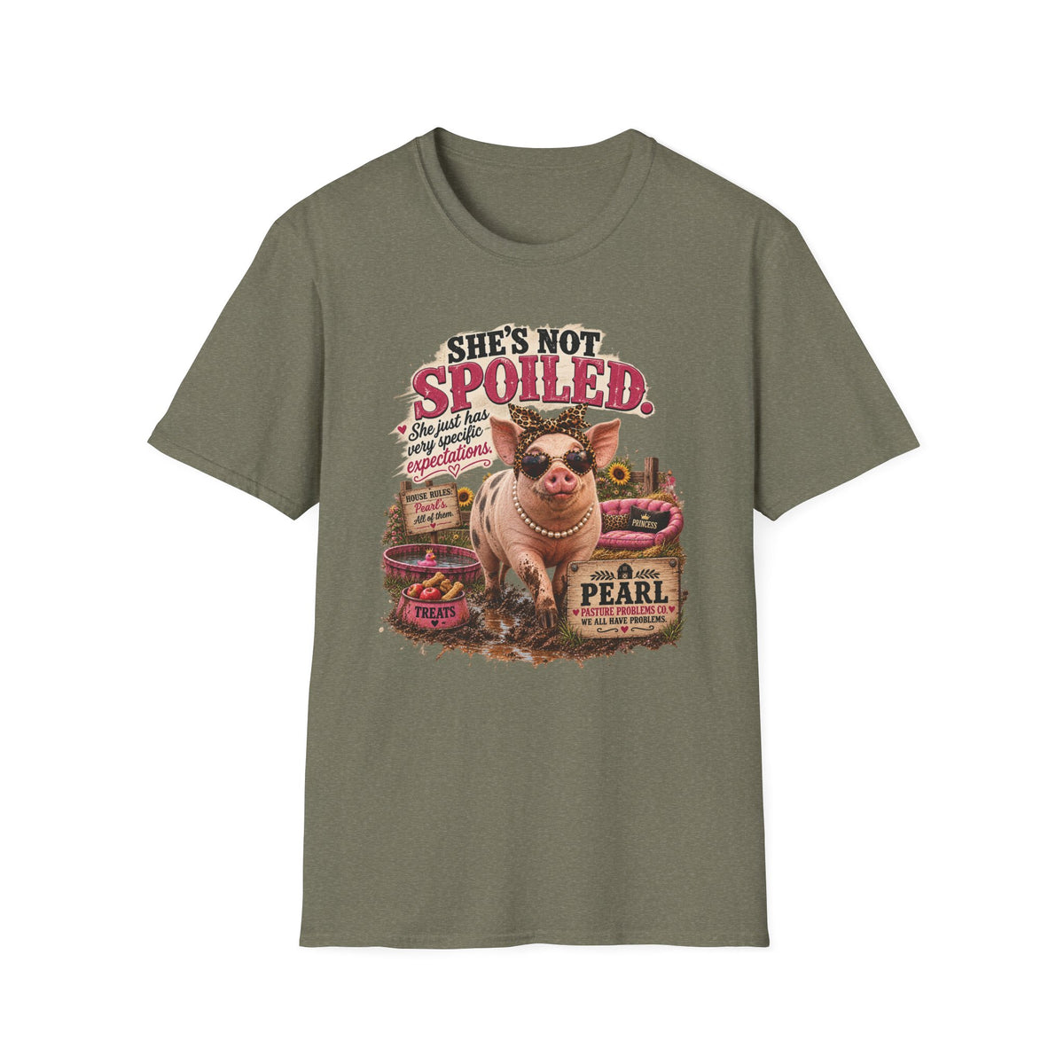 Pasture Problems Co. Pearl pig humor shirt
