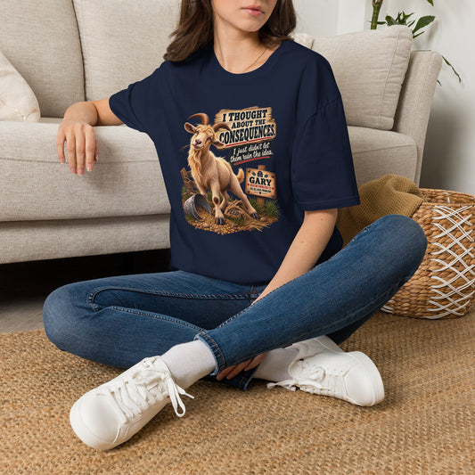 Gary I Thought About the Consequences goat T-shirt