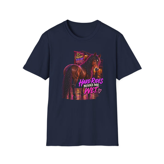 Hard Rides Make Me Wet – Gloria Horse T-Shirt — Gloria horse shirt product image