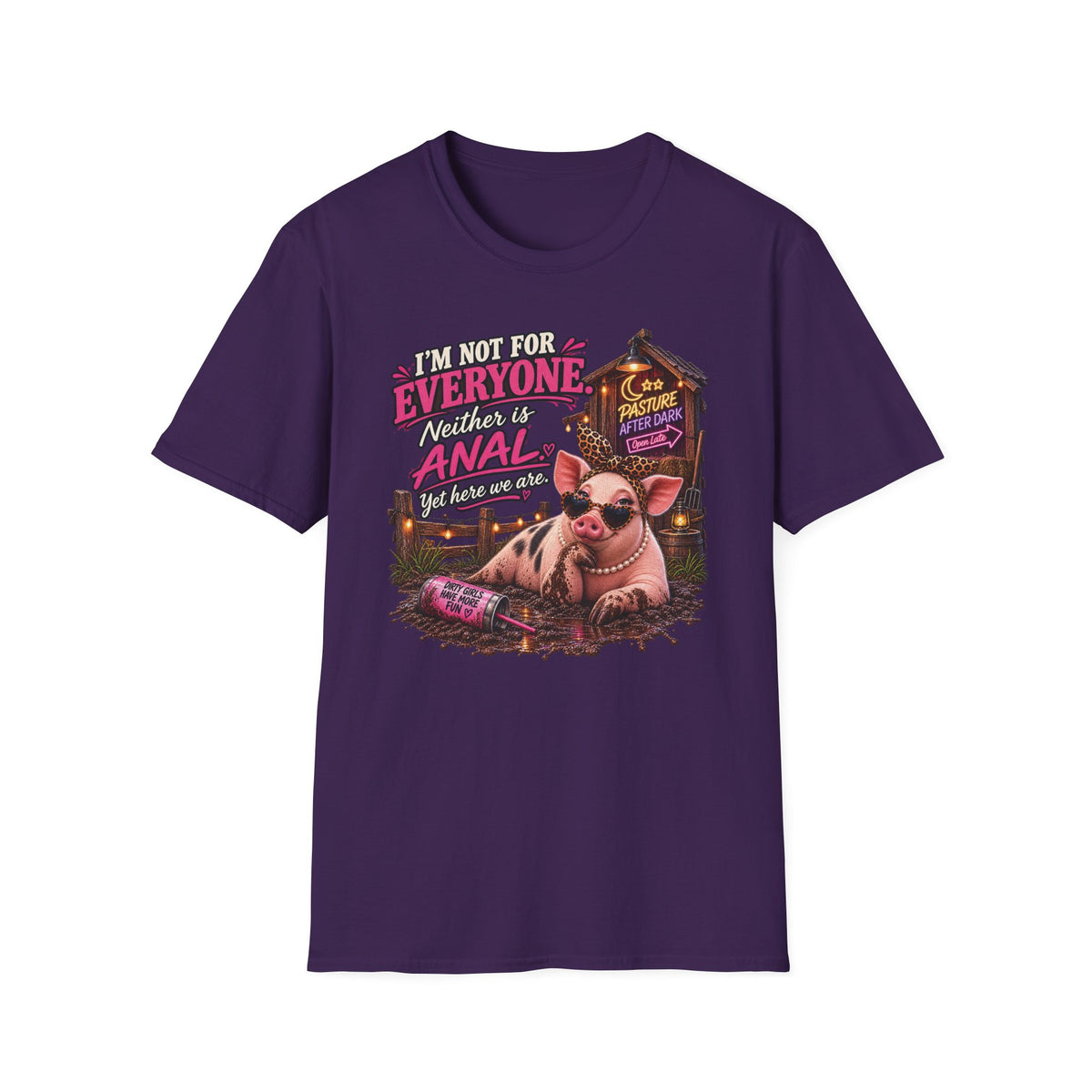 Pearl I'm Not for Everyone adult pig shirt product mockup
