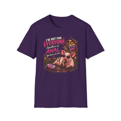Pearl I'm Not for Everyone adult pig shirt product mockup