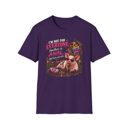 Pearl I'm Not for Everyone adult pig shirt product mockup
