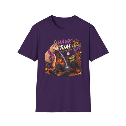 Blanche Hawk Tuah adult Halloween llama T-shirt